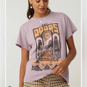 Daydreamer The Doors Concert Poster Tour Tee in Dusty Orchid Size XS- rare